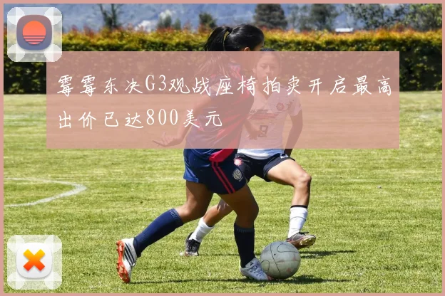霉霉东决G3观战座椅拍卖开启最高出价已达800美元